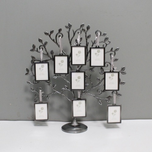 Metal hanging Black Silver Family Tree Photo Frame| Multiple Photo Frame