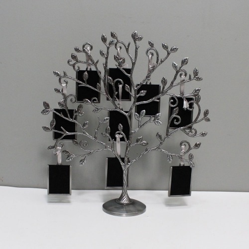 Metal hanging Black Silver Family Tree Photo Frame| Multiple Photo Frame