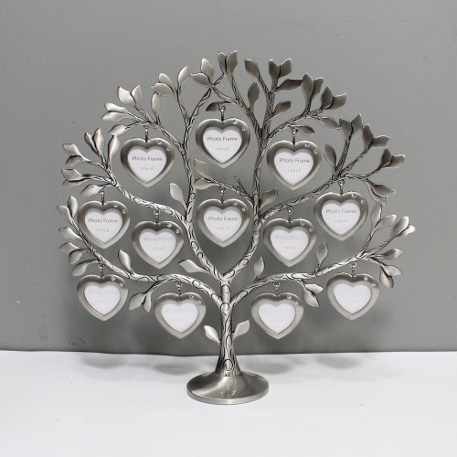 Metal Heart Shape Family Tree Photo Frame For Special One | Multiple Photo Frame