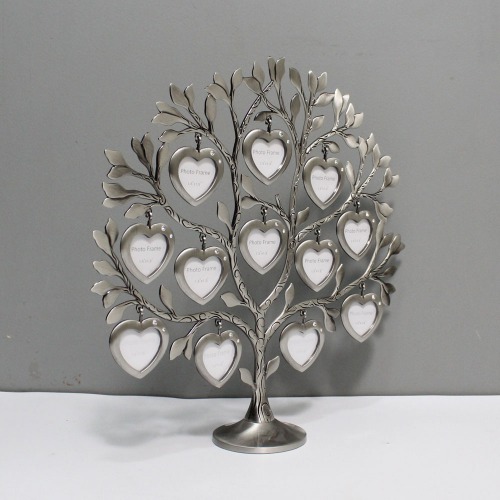 Metal Heart Shape Family Tree Photo Frame For Special One | Multiple Photo Frame