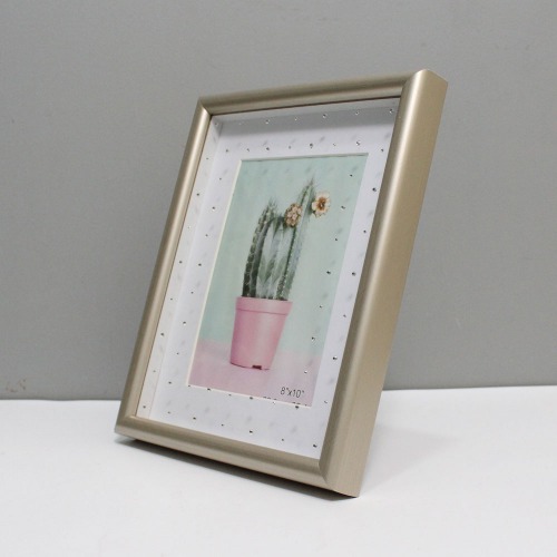 Golden Border With Glass Diamond Photo Frame For Home Decor