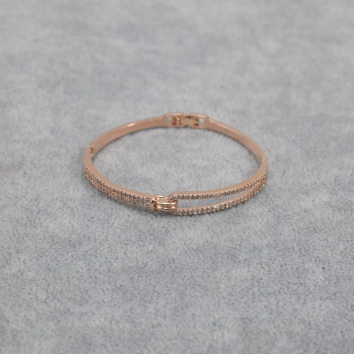 Rose Gold Circle Zirconia Contemporary Kada Bracelets For Women | Kada | Bracelet For Women