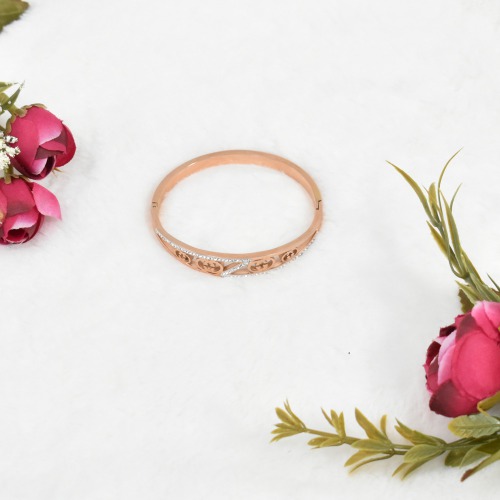 Rose Gold Colour Two Toned Coloured Free Size | Bracelet | Women's Kada | Jewellery | Fashion Jewellery