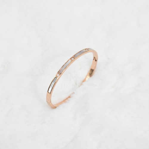 White And Rose Gold Free Size Bracelet Kada | Bracelet | Women's Kada | Jewellery | Fashion Jewellery