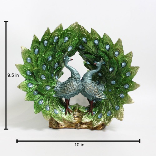 Peacock Table Top Decorative Showpiece Beautifully Designed Peacock Table Decor Gift Item | Fiber Peacock