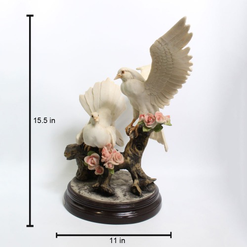 Vastu Pigeon Love Birds Pair Statue Showpiece Decorative Figurine for Love | Romance and Happiness in Relationship