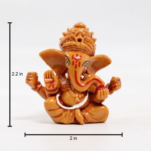 Brown Colour Ganesha Ganpati Idol For Car Dashboard Home & Office | Spiritual | Ganesha Murti | Car Dashboard