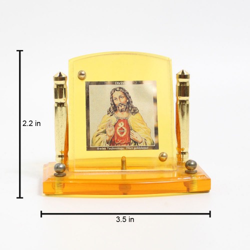 Jesus Photo Frame Yellow Colour Statue | Photo Frame Painting Wall Hanging Home Decoration Living | Bed Room