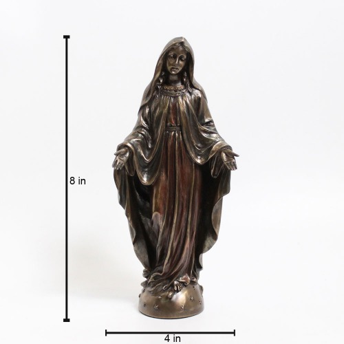 Bronze Mother Mary Showpiece Sacred Heart Mary Statue for Home Decor Catholic Mary Figurine Big Size