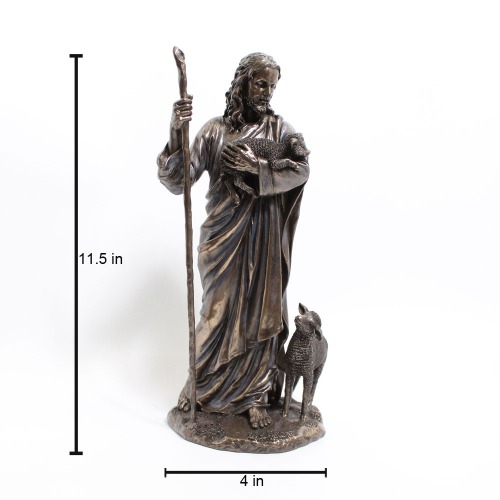 Jesus Christ With Sheep In Hands Showpiece Gift For Christmas | Christ Idol Statue Sculpture