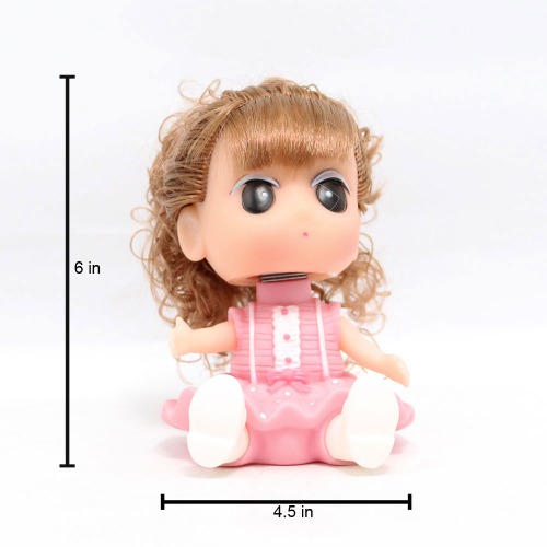 Baby Girl Doll Shaped Money Saving Bank Toy for Kids | Pink Red | Showpiece | Decor | Kids | Piggy Bank