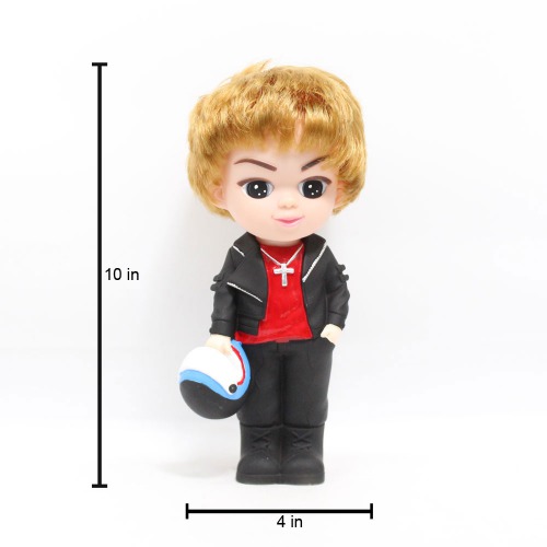 Short Hair Boy Doll Money Saving Bank Toy for Kids | Black | Showpiece | Decor | Kids | Piggy Bank