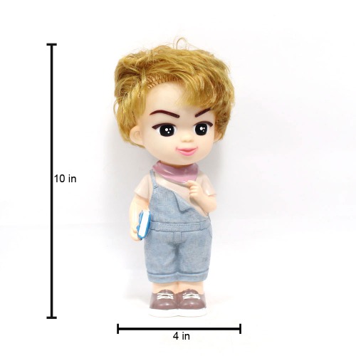 Short Hair Boy With Book Doll Money Saving Bank Toy for Kids | Blue | Showpiece | Decor | Kids | Piggy Bank