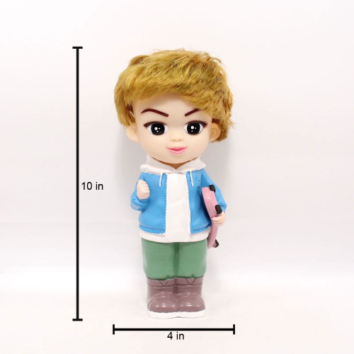 Short Hair Boy With Sakteboard Doll Money Saving Bank Toy for Kids |  Showpiece | Decor | Kids | Piggy Bank