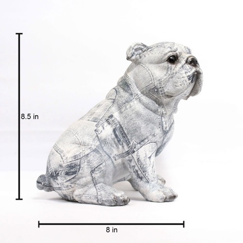 Newspaper Pattern Dog Showpiece For Home Decor