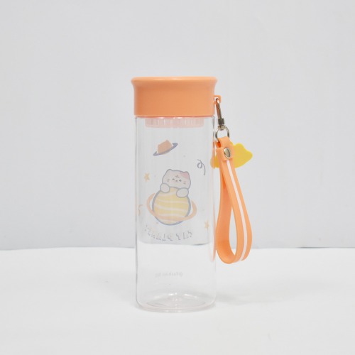 Pink And Orange Water Bottle For Kids | Adults Double Walled Flask | Spill Proof Lock Closure