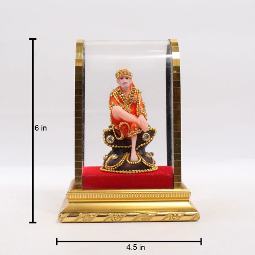 Small Sai Baba Cabinate Murti | Statue For Living Room | showpiece | Showpieces In Home | Car Dashboard