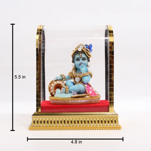 Lord Krishna Makhan Chor Idol Sculpture Decorative Statue Figurine Showpiece | Shelf Showcase Table