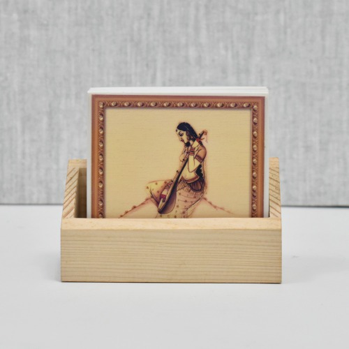 Rajasthani Lady Standing Design Tea Coffee Coaster Set Home Decor Handicrafts | Home Decor | Home Decorative Items