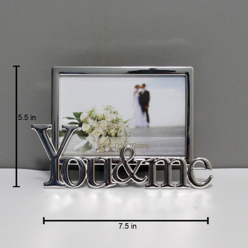 You and Me Silver Metal Photo Frame For Your Loved One