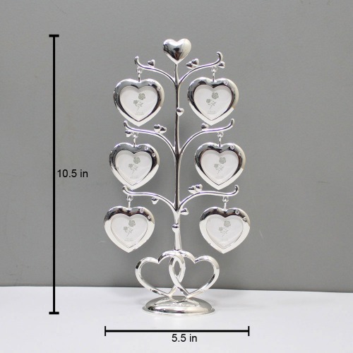 Family Heart Shape Metal Photo Frame | Multiple Photo Frame