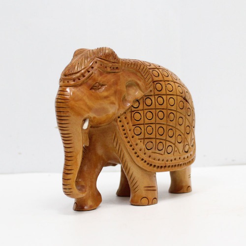 Unique Wooden Elephant | Wooden Undercut Elephant | Wooden Undercut Carving | Wooden Carved Elephant