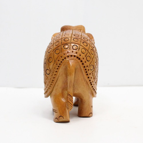 Unique Wooden Elephant | Wooden Undercut Elephant | Wooden Undercut Carving | Wooden Carved Elephant