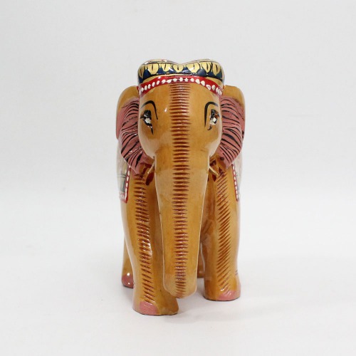 Multi colour Wooden Elephant Showpiece Figurine Home Decor Gift Showpiece Decorative Showpiece