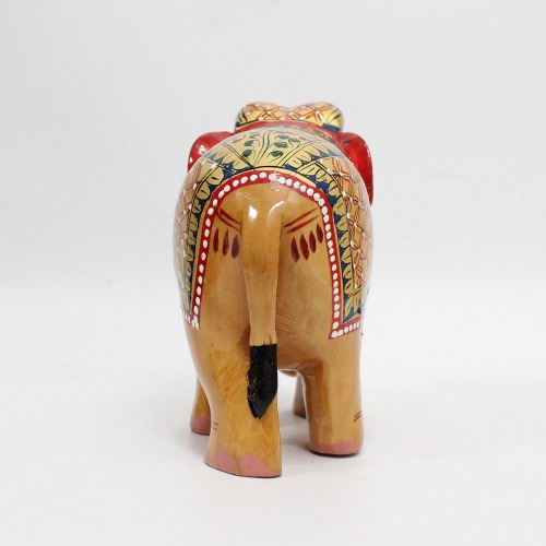 Multi colour Wooden Elephant Showpiece Figurine Home Decor Gift Showpiece Decorative Showpiece