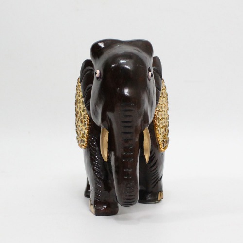 Stone Golden Wooden Elephant Statue Figure Showpiece For Home Decor