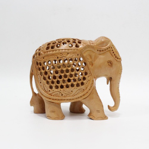 Handicraft Wooden Handicraft Home Decor Elephant showpiece Decorative Showpiece | Wooden Elephant