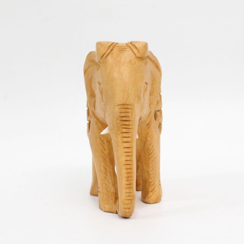 Handicrafts Wooden Jaali Carved Elephant Statue Figure Showpiece for Home Decor