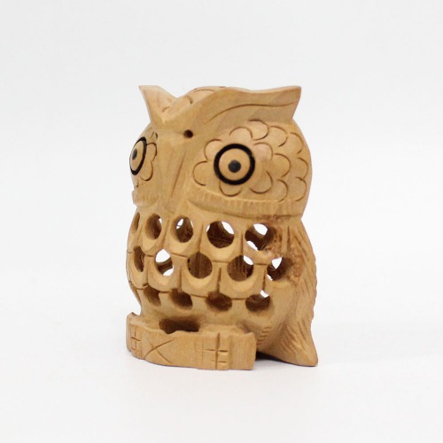 Handicraft Wooden Netted Owl showpiece for Home and Office Decoration Items I Home Decor Items