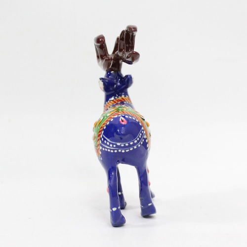 Meenakari Metal Hand Painted Deer Enamel Work Showpiece 5