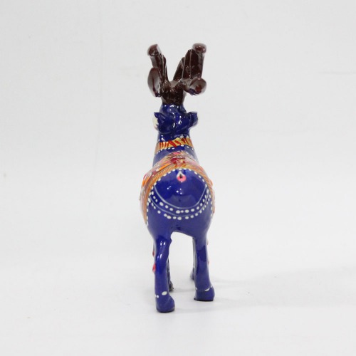 Meenakari Metal Hand Painted Deer Enamel Work Showpiece 5