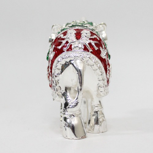 Attractive Aluminium Elephant Meenakari Work Showpiece for Home Decoration and Gift Purpose