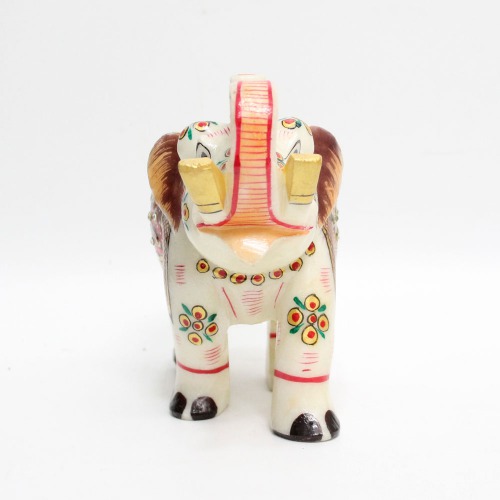 Multi Colour Diamond Meenakari Work Elephant Showpiece for Home Decor | Elephant Decorative Items for Home