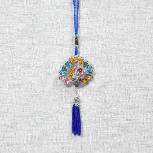 Peacock Multicoloured Eye Wall Hanging Blue Ornament for Home Office Shop Decor | Home Decor