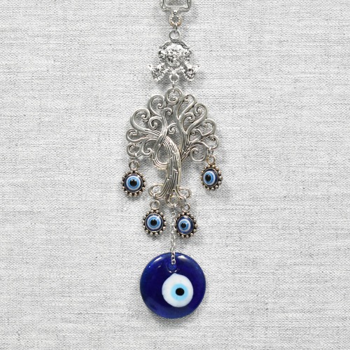 Tree Evil Eye Protection Good Luck Positivity Prosperity Metal Door/Wall Hanging Gifting Diwali Home Decor