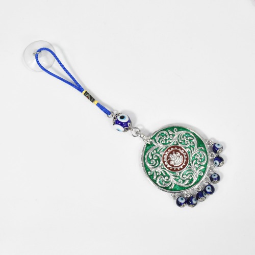 Mina Ganesha Evil Eye Protection Good Luck Positivity Prosperity Metal Door/Wall Hanging Gifting Home Decor