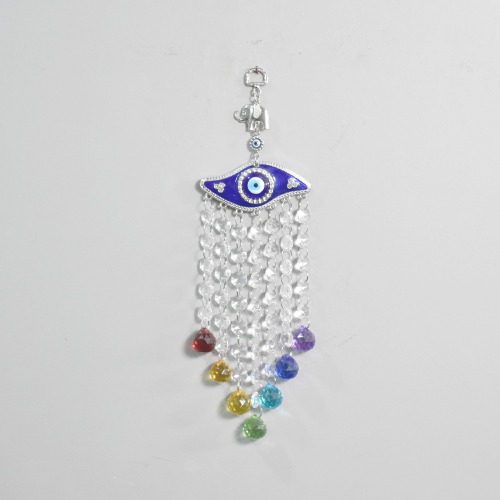 Multi colour Crystal Evil Eye Crustal Hanging For Vastu Feng Shui Good Luck Prosperity Success Health Wealth