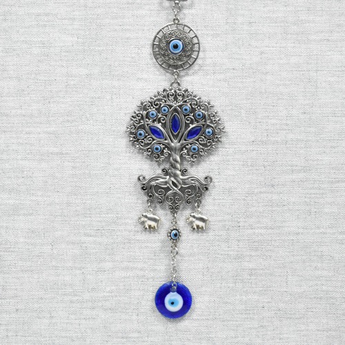 Evil Eye Hanging for Home Office Entrance Wall Car Turkish Blue Evil Eye Tree Vastu Feng Shui