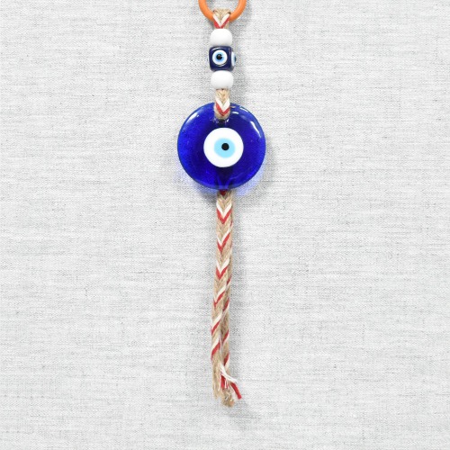 Evil Eye Decoration Evil Eye Decorative Pendant Colorful Glass Tassel Woven Crafts for Home Office Outdoor