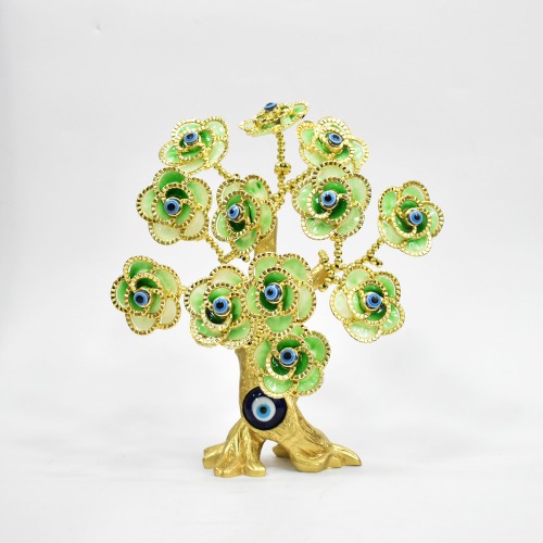 Blue Evil Eye Green Flower Fortune Tree For Home Decor
