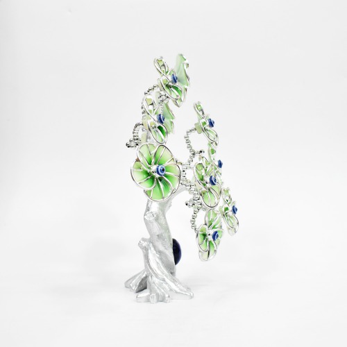 Blue Evil Eye Light Green Flower Money Fortune Tree For Home Decor