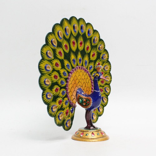 Dancing Peacock Figurine Painting With Diamond Craft Beautiful For Home Decor Office Gifts Wedding Anniversary