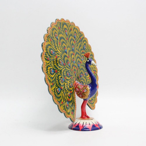 Dancing Peacock Figurine Painting Craft Beautiful for Home Decor Office Gifts Wedding Anniversary