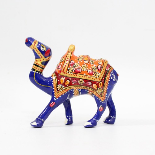 Attractive Aluminium Camle Meenakari Work Showpiece for Home Decoration and Gift Purpose