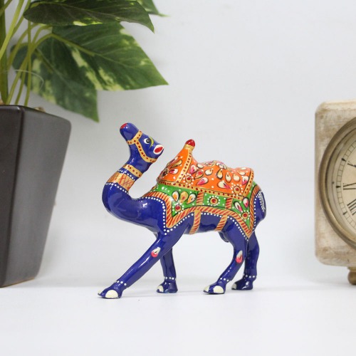 Aluminium Camle Meenakari Work Showpiece for Home Decoration and Gift Purpose