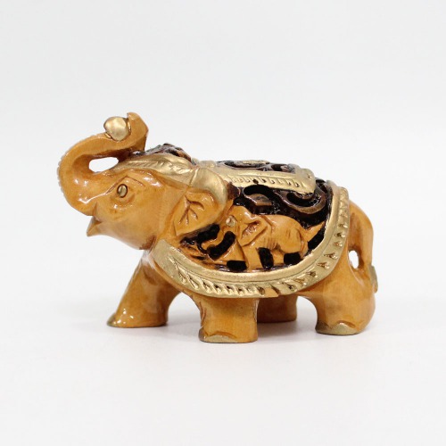 Handicraft Handmade Wooden Elephant Up Trunk showpiece for home and office decoration I elephant showpiece